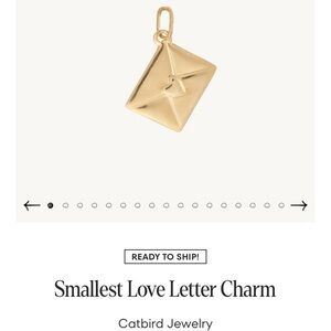 Catbird smallest love letter charm